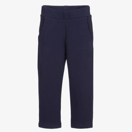 Balloon Chic-Girls Blue Jersey Trousers | Childrensalon Outlet