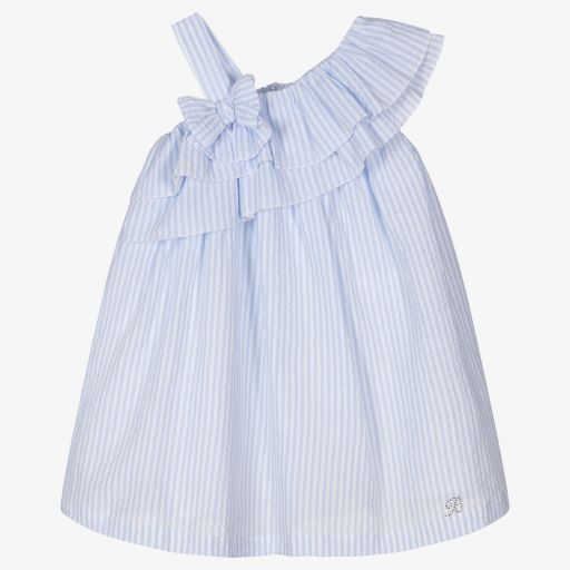 Balloon Chic-Голубое платье в полоску для девочек | Childrensalon Outlet