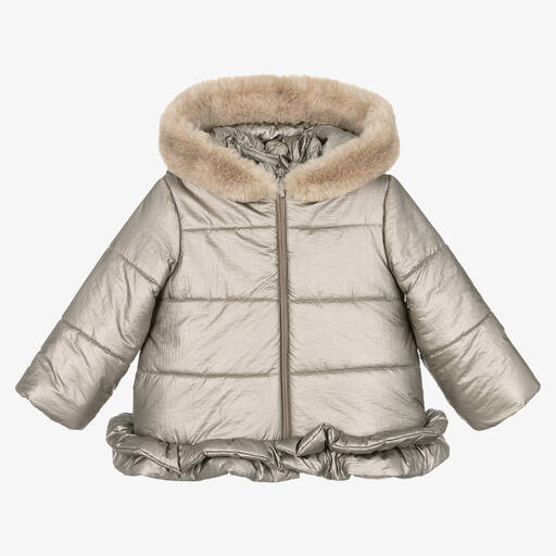 Balloon Chic-Girls Gold Puffer Jacket | Childrensalon Outlet