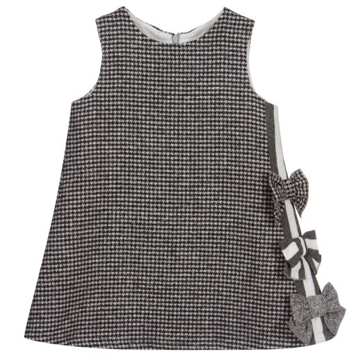 Balloon Chic-Girls Grey Wool Dress | Childrensalon Outlet