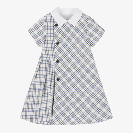 Balloon Chic-Girls Navy & Ivory Plaid Dress | Childrensalon Outlet