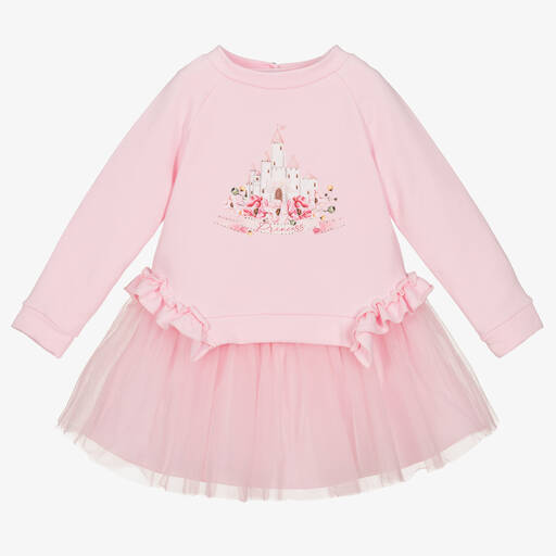 Balloon Chic-Розовый свитшот и платье из хлопка | Childrensalon Outlet