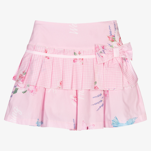 Balloon Chic-Girls Pink Cotton Skirt | Childrensalon Outlet