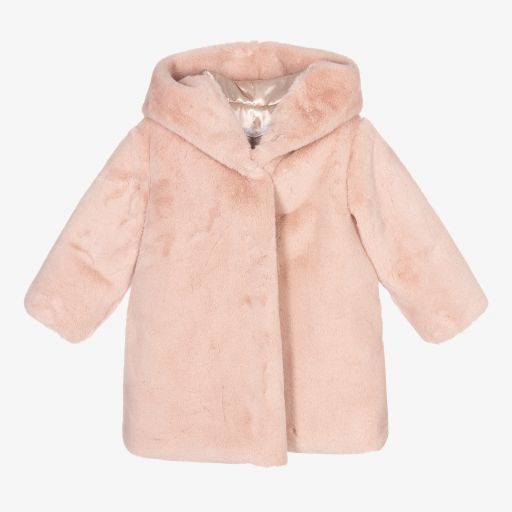 Balloon Chic-Girls Pink Faux Fur Coat | Childrensalon Outlet