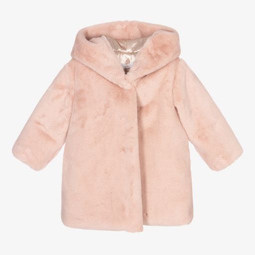 Balloon Chic-Manteau rose en fausse fourrure Fille | Childrensalon Outlet