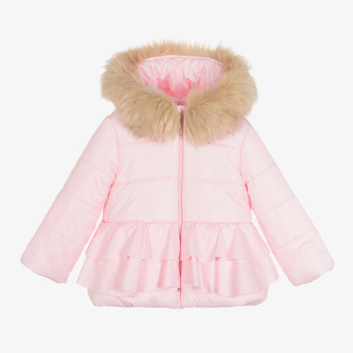 Balloon Chic-Girls Pink Puffer Coat | Childrensalon Outlet