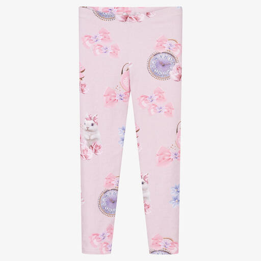 Balloon Chic-Girls Pink Rose Leggings | Childrensalon Outlet