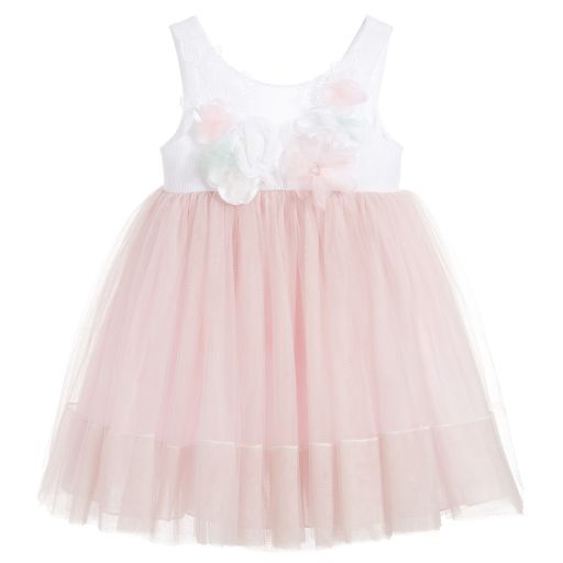 Balloon Chic-Girls Pink Tulle Dress | Childrensalon Outlet