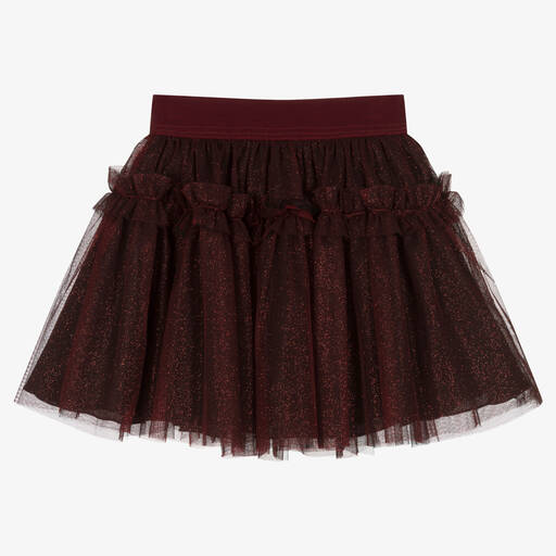 Balloon Chic-Girls Red Glitter Tutu Skirt | Childrensalon Outlet