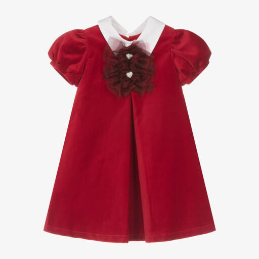 Balloon Chic-Girls Velvet Puff Sleeve Dress | Childrensalon Outlet
