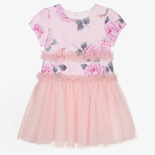 Balloon Chic-Girs Pink Tulle Dress | Childrensalon Outlet