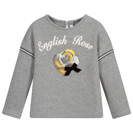 Balloon Chic-Grey Jersey Sweatshirt | Childrensalon Outlet