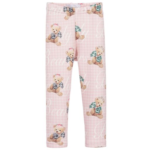 Balloon Chic-Pink & Blue Teddy Leggings | Childrensalon Outlet