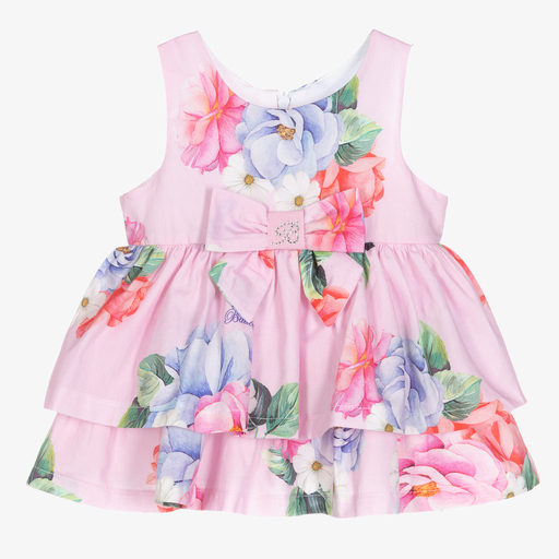 Balloon Chic-Pink Floral Baby Dress Set | Childrensalon Outlet