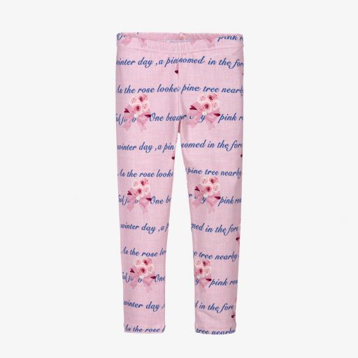Balloon Chic-Pink Floral Cotton Leggings | Childrensalon Outlet
