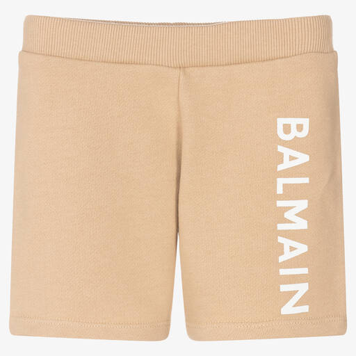 Balmain-Beige Cotton Baby Shorts | Childrensalon Outlet