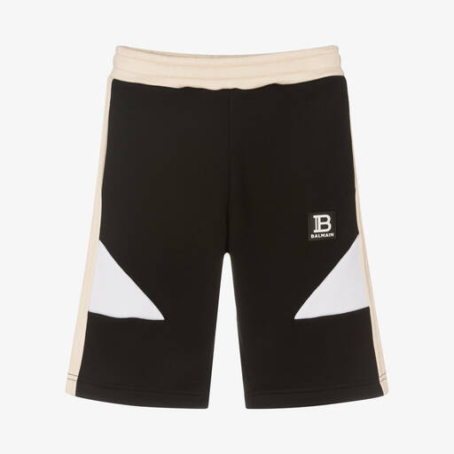 Balmain-Short noir en jersey | Childrensalon Outlet