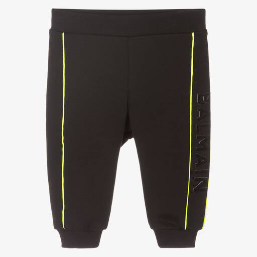Balmain-Black Logo Baby Joggers | Childrensalon Outlet