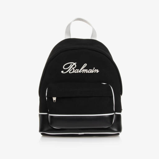 Balmain-Boys Black and White Backpack | Childrensalon Outlet