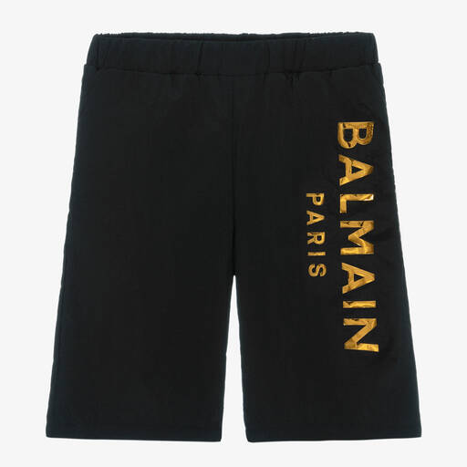 Balmain-شورت سباحة لون أسود وذهبي للأولاد | Childrensalon Outlet