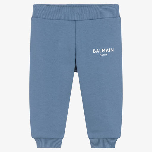 Balmain-Pantalon de jogging bleu en coton garçon | Childrensalon Outlet