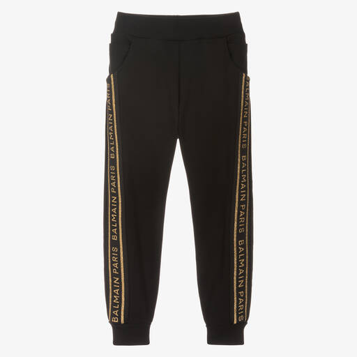 Balmain-Черные джоггеры для девочек | Childrensalon Outlet
