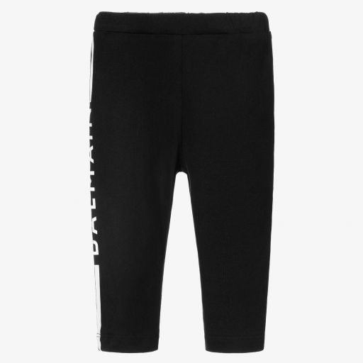 Balmain-Girls Black Logo Leggings | Childrensalon Outlet