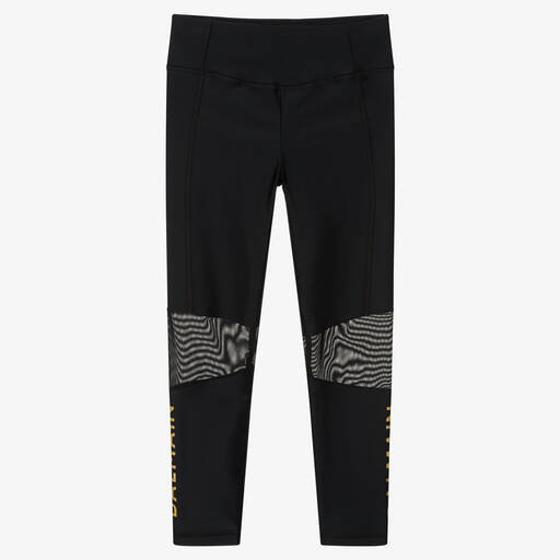 Balmain-Girls Black Logo Leggings | Childrensalon Outlet