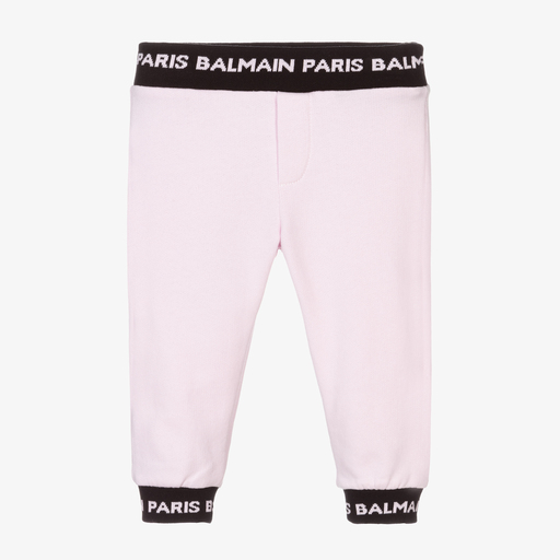 Balmain-Розовые хлопковые джоггеры для девочек | Childrensalon Outlet