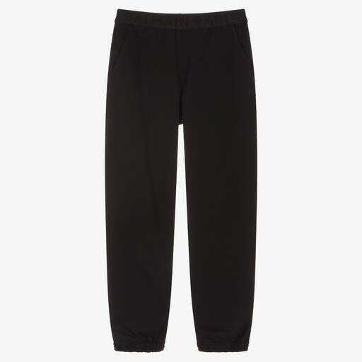 Balmain-Teen Black Cotton Logo Joggers | Childrensalon Outlet