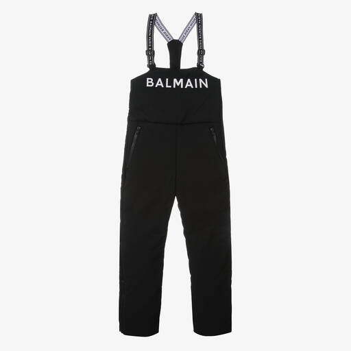 Balmain-Черный утепленный полукомбинезон для подростков | Childrensalon Outlet