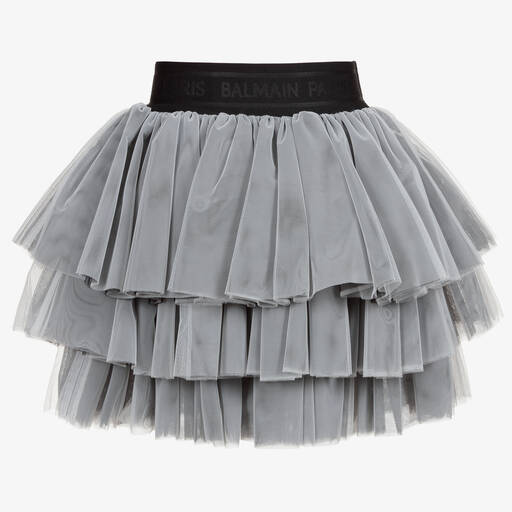 Balmain-Teen Black & White Tulle Skirt | Childrensalon Outlet