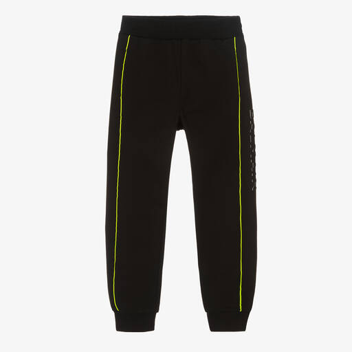Balmain-Teen Boys Black Cotton Joggers | Childrensalon Outlet