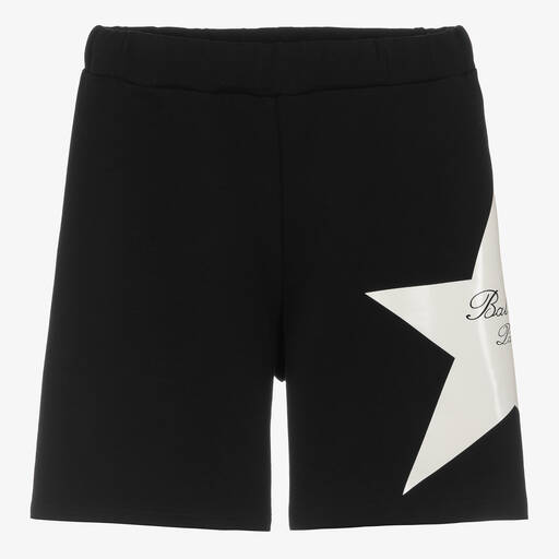 Balmain-Teen Boys Black Cotton Star Shorts | Childrensalon Outlet