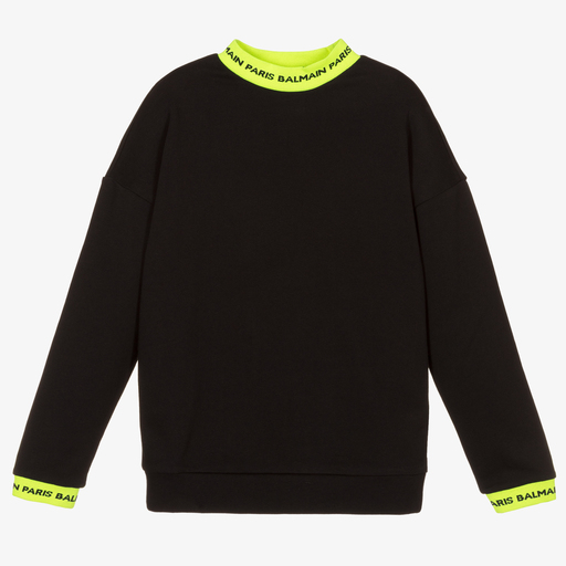 Balmain-Schwarzes Teen Sweatshirt (J) | Childrensalon Outlet