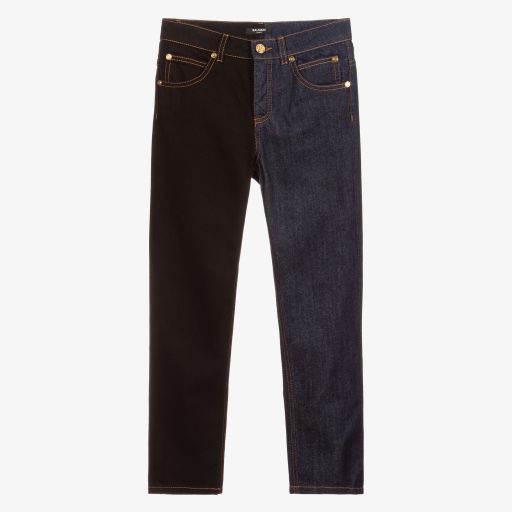 Balmain-Сине-черные джинсы для подростков | Childrensalon Outlet