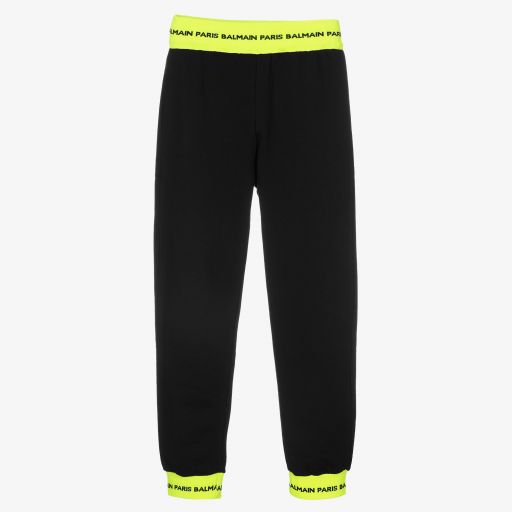 Balmain-Teen Girls Black Joggers | Childrensalon Outlet