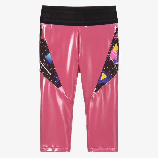 Balmain-Teen Pink Cycling Shorts | Childrensalon Outlet