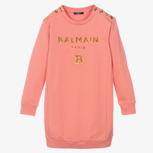 Balmain-Rosa Teen Sweatshirtkleid | Childrensalon Outlet