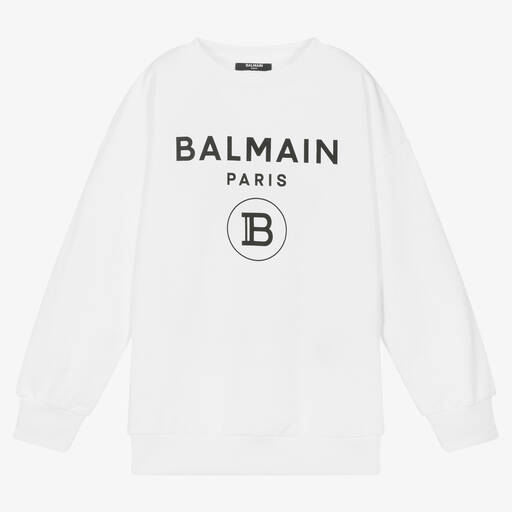 Balmain-Weißes Teen Sweatshirt | Childrensalon Outlet