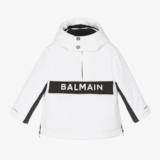 Balmain-جاكيت تزلج لون أبيض وأسود | Childrensalon Outlet