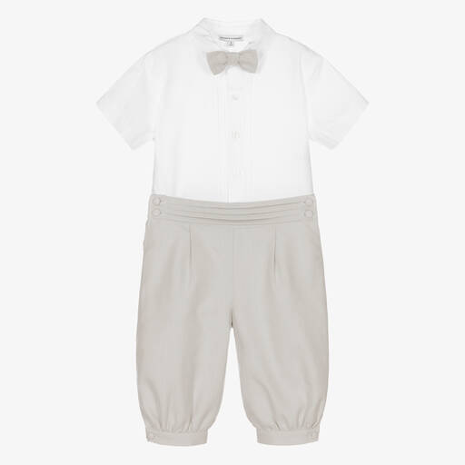 Beatrice & George-Рубашка и бежевые шорты для мальчиков | Childrensalon Outlet
