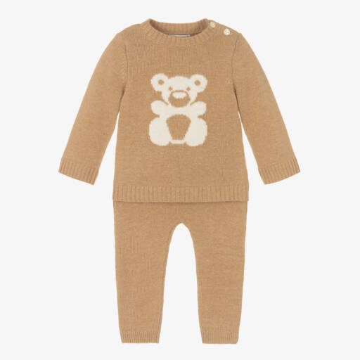Beatrice & George-Boys Beige Wool Cashmere Set | Childrensalon Outlet