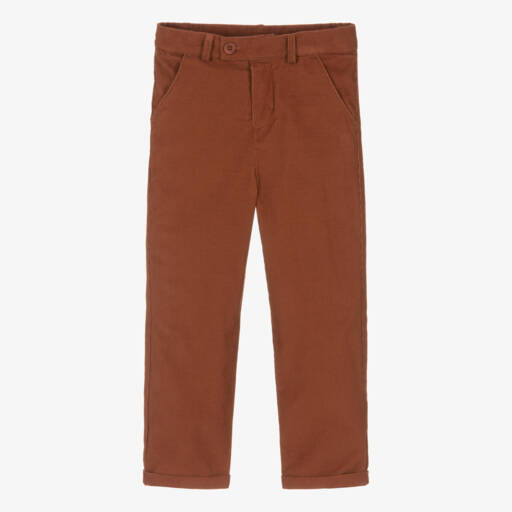 Beatrice & George-Boys Brown Corduroy Trousers | Childrensalon Outlet