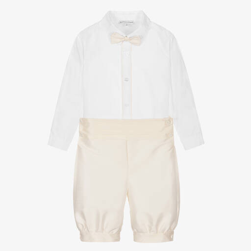 Beatrice & George-Комплект с шортами-панталонами цвета шампанского  | Childrensalon Outlet