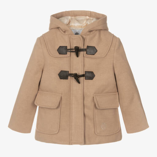 Beatrice & George-Girls Beige Wool-Blend Toggle Coat | Childrensalon Outlet