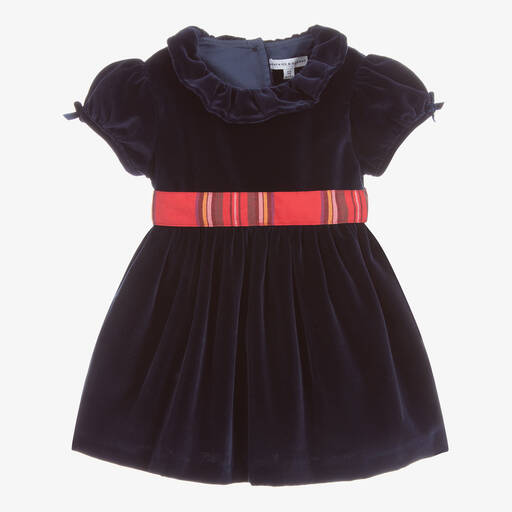 Beatrice & George-Navyblaues Samtkleid | Childrensalon Outlet