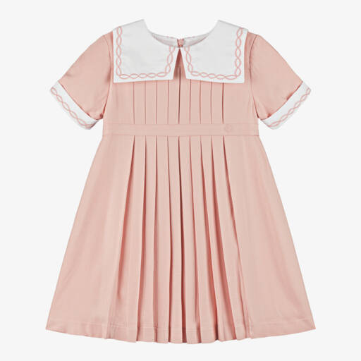 Beatrice & George-Платье с морским воротником розовое для девочек | Childrensalon Outlet