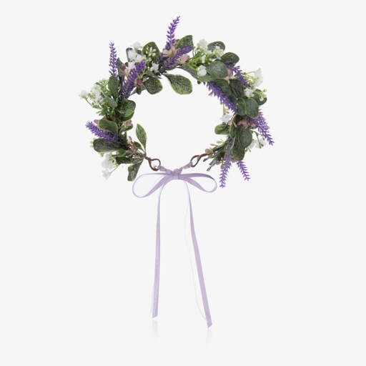 Beatrice & George-Girls Purple Handmade Lavender Garland | Childrensalon Outlet