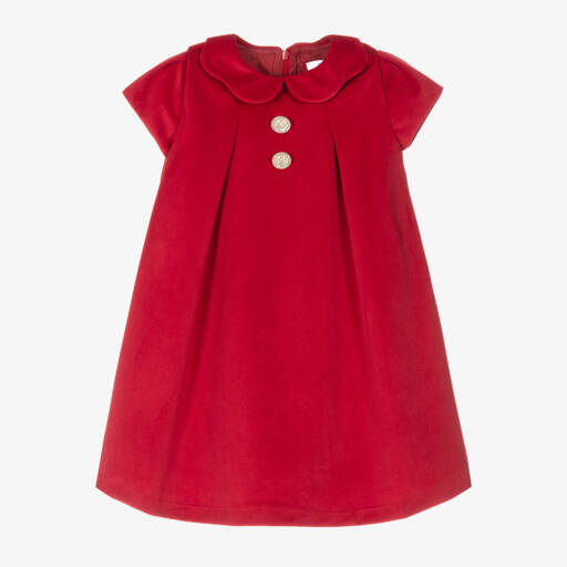 Beatrice & George-Красное бархатное платье для девочек | Childrensalon Outlet
